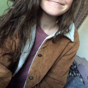 Brown corduroy jacket women’s S